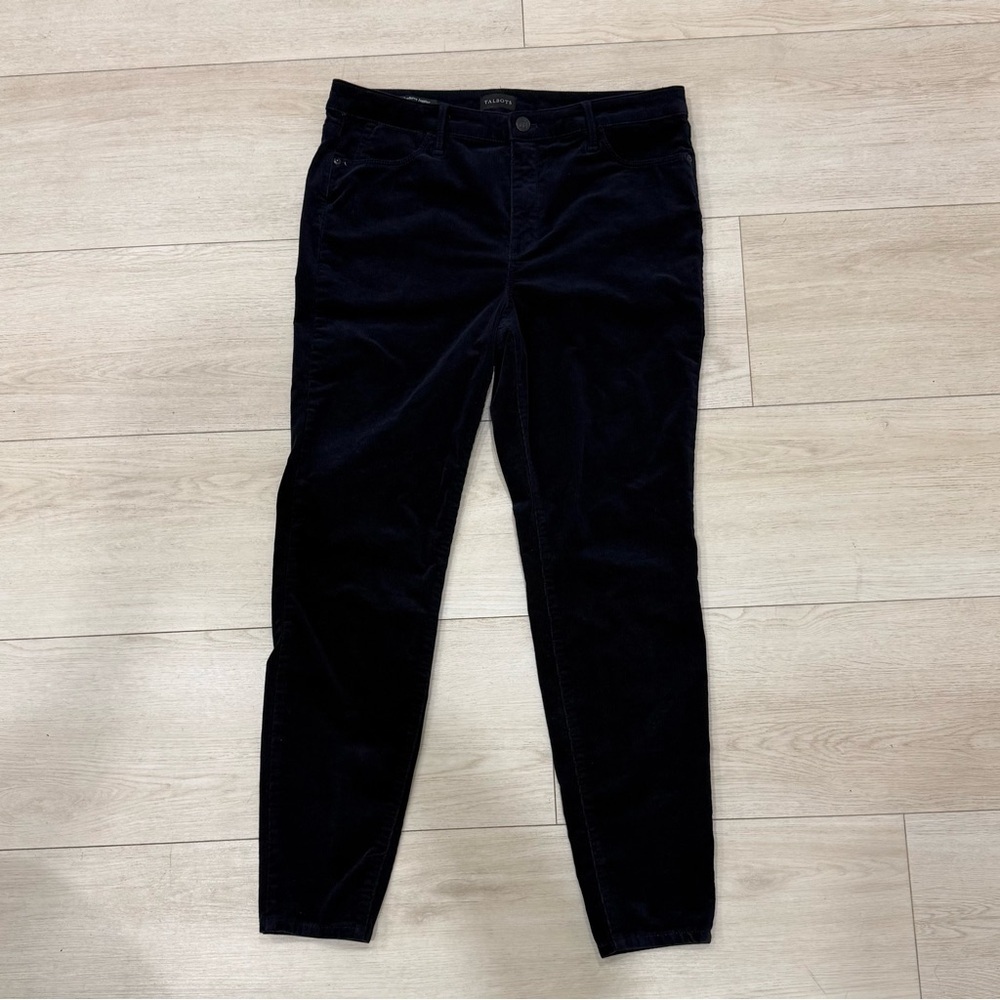 Talbots Dark Navy Corduroy Jeggings Size 10 Stretch Skinny Pants